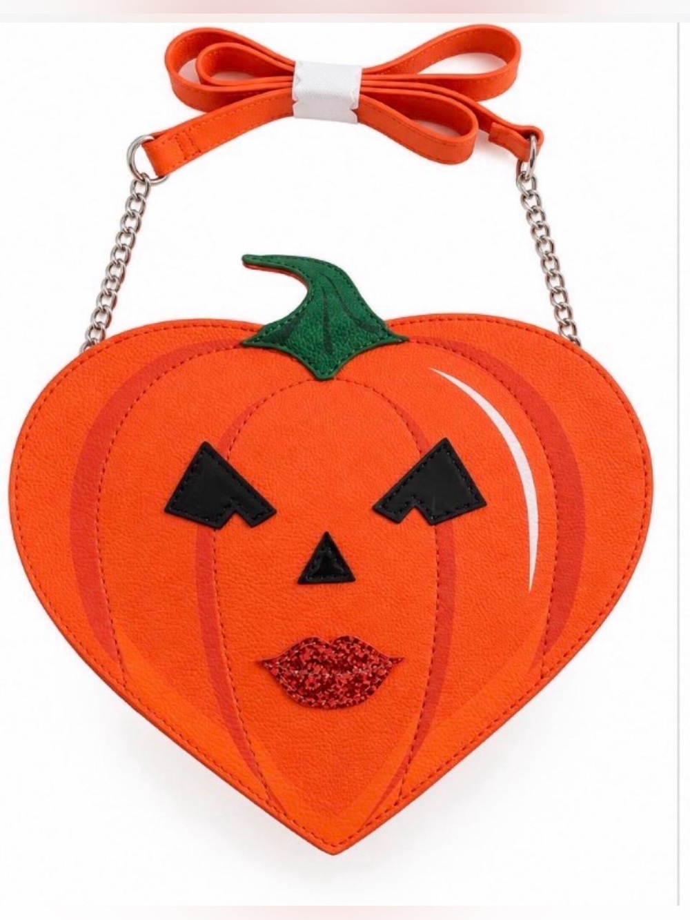 NWT Betsey Johnson "Betsey O’Lantern" Pumpkin Heart Crossbody Bag